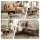 Artiss Modern Living Room Coffee Table with Fluted Panel, Open Shelves and Storage Cabinets Walnut 100cm