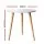 Artiss Round Coffee Table, MDF, 50CM, White, Elegant Beech Wood Legs, Contemporary Design for Modern Aussie Homes