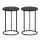 Artiss C-Shaped End Table Set of 2 Black Round Side Tables Space-Saving Sofa Laptop Bedside Stands