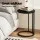 Artiss C-Shaped End Table Set of 2 Black Round Side Tables Space-Saving Sofa Laptop Bedside Stands