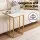 Artiss C Shaped Side Table Set of 2 45 x 30 x 54cm White Faux Marble Top Gold Metal Frame for Sofa or Bed