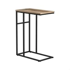 Artiss Side Table, Particle Board & Steel, 47x27x64cm, Wood & Black, Industrial Style, Space-Saving & Sturdy Design