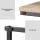 Artiss Side Table, Particle Board & Steel, 47x27x64cm, Wood & Black, Industrial Style, Space-Saving & Sturdy Design