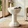 Artiss Paper End Table 40cm White Honeycomb Foldable Round Coffee Bedside Side Table with Acrylic Top and 10kg Capacity