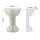 Artiss Paper End Table 40cm White Honeycomb Foldable Round Coffee Bedside Side Table with Acrylic Top and 10kg Capacity