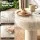 Artiss Paper End Table 40cm White Honeycomb Foldable Round Coffee Bedside Side Table with Acrylic Top and 10kg Capacity