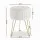 Artiss Velvet Ottoman Foot Stool, Round White with Gold Legs, 33x33x46cm, MDF Frame, High-Resilience Foam Padding