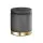 Artiss Ottoman Storage Foot Stool Round Velvet Charcoal Grey 40x40x45cm with Gold Base, 120kg Capacity