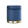 Artiss Navy Velvet Ottoman Storage Footstool - Round, Tufted, 40x40x45cm, Multi-Functional, Sturdy, 120kg Capacity