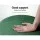 Artiss Velvet Ottoman Foot Stool - Round Green, Tufted Seat, Gold Ring Accents, 40x40x45cm, 120kg Capacity, No Assembly