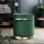 Artiss Velvet Ottoman Foot Stool - Round Green, Tufted Seat, Gold Ring Accents, 40x40x45cm, 120kg Capacity, No Assembly