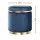 Artiss Round Velvet Ottoman Footstool - Navy, Tufted Seat, Gold Rings, 40x40x45cm, Soft & Sturdy, No Assembly Required