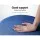 Artiss Round Velvet Ottoman Footstool - Navy, Tufted Seat, Gold Rings, 40x40x45cm, Soft & Sturdy, No Assembly Required
