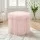 Artiss Storage Ottoman Footstool Foldable Hidden Storage Bouclé Fabric Seating Pink 100kg for Living Room Bedroom