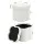 Artiss Storage Ottoman Foot Stool Foldable Hidden Storage Bouclé Fabric Seating White for Living Bedroom Foyer