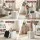 Artiss Storage Ottoman Foot Stool Foldable Hidden Storage Bouclé Fabric Seating White for Living Bedroom Foyer