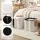 Artiss Storage Ottoman Foot Stool Foldable Hidden Storage Bouclé Fabric Seating White for Living Bedroom Foyer
