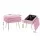 Artiss Ottoman Storage Foot Stool, Velvet, 50x34x42cm, Pink, Elegant Seating with Hidden Storage and Gold Metal Legs