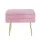 Artiss Ottoman Storage Foot Stool, Velvet, 50x34x42cm, Pink, Elegant Seating with Hidden Storage and Gold Metal Legs