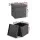 Artiss Foldable Storage Ottoman Footstool - Grey Faux Linen, 40x40cm, Hidden Storage, 300kg Capacity, Easy Assembly