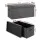 Artiss Foldable Storage Ottoman Footstool - Faux Linen Fabric, 76x38cm, Hidden Storage, 300kg Capacity, Grey
