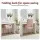 Artiss Pink Sherpa Storage Ottoman Vanity Stool with Folding Backrest and Metal Legs for Compact Spaces