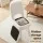 Artiss White Sherpa Storage Ottoman Vanity Stool with Folding Backrest and Metal Legs 130kg Capacity