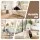 Artiss White Sherpa Storage Ottoman Vanity Stool with Folding Backrest and Metal Legs 130kg Capacity