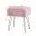 Artiss Pink Storage Ottoman Vanity Foot Stool with Reversible Lid Faux Fur Metal Legs 150kg Capacity