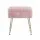 Artiss Pink Storage Ottoman Vanity Foot Stool with Reversible Lid Faux Fur Metal Legs 150kg Capacity