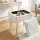Artiss White Storage Ottoman Footstool with Reversible Table Lid Hidden Storage Faux Fur Seat Metal Legs
