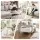 Artiss White Storage Ottoman Footstool with Reversible Table Lid Hidden Storage Faux Fur Seat Metal Legs