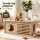 Artiss Pet Ottoman Footrest Bench 100kg Capacity with Removable Cushion and Ventilated Door Natural Pine