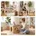 Artiss Pet Ottoman Footrest Bench 100kg Capacity with Removable Cushion and Ventilated Door Natural Pine