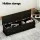 Artiss 140cm Fluted Black Storage Ottoman Blanket Box - Faux Linen Upholstery, Hinged Lid, Multi-functional Seating