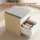 Artiss Storage Ottoman with Drawer 100kg Footrest Cushion Pine White Grey