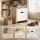Artiss Storage Ottoman with Drawer 100kg Footrest Cushion Pine White Grey