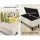 Artiss 96cm Linen Taupe Storage Ottoman Blanket Box - Multi-Functional Seating, Footstool & Storage Solution