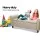 Artiss 125cm Taupe Linen Storage Ottoman: Elegant Seating, Ample Storage, Solid Wood Build, Lift-Up Lid, Armrests