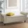 Artiss 125cm Taupe Linen Storage Ottoman: Elegant Seating, Ample Storage, Solid Wood Build, Lift-Up Lid, Armrests