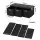 Artiss Storage Ottoman 3 Cube Drawers Foldable Footstool Seat PU Leather Faux Linen Black 102cm x 39cm