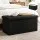 Artiss Storage Ottoman Bench Folding Blanket Box with Reversible Tray Top Hidden Storage Footstool Black