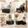 Artiss Storage Ottoman Bench Folding Blanket Box with Reversible Tray Top Hidden Storage Footstool Black