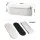Artiss Storage Ottoman Footstool 111cm Bouclé Fabric Foldable Hidden Storage Seat 150kg Capacity White
