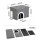Artiss Storage Ottoman Foot Stool Cat Litter Box Enclosure Foldable with Scratcher Faux Linen Grey for Indoor Cats