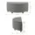 Artiss Linen Storage Ottoman Bench Half Round Tufted Upholstered Footstool Grey 110cm x 41cm x 46cm