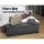 Artiss 140cm Dark Grey Faux Linen Storage Ottoman Blanket Box - Elegant Tufted Seat, Extra-Long Design, Ample Storage