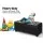 Artiss 97cm Black Faux Leather Storage Ottoman Blanket Box - Elegant Seating with Generous Storage & Solid Wood Frame