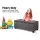 Artiss 97cm Grey Storage Ottoman Blanket Box - Faux Linen, Solid Wood, 100kg Capacity, Multi-Functional Seat & Storage