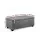 Artiss 97cm Light Grey Storage Ottoman Blanket Box - Faux Linen, Solid Wood Lid, 100kg Capacity, Elegant Home Décor